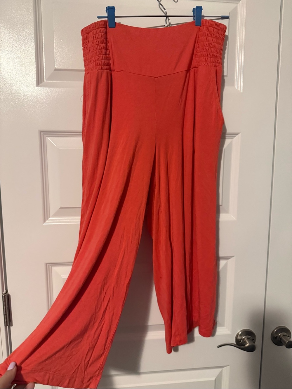 torrid Strapless Wide-Leg pants in Coral-Red